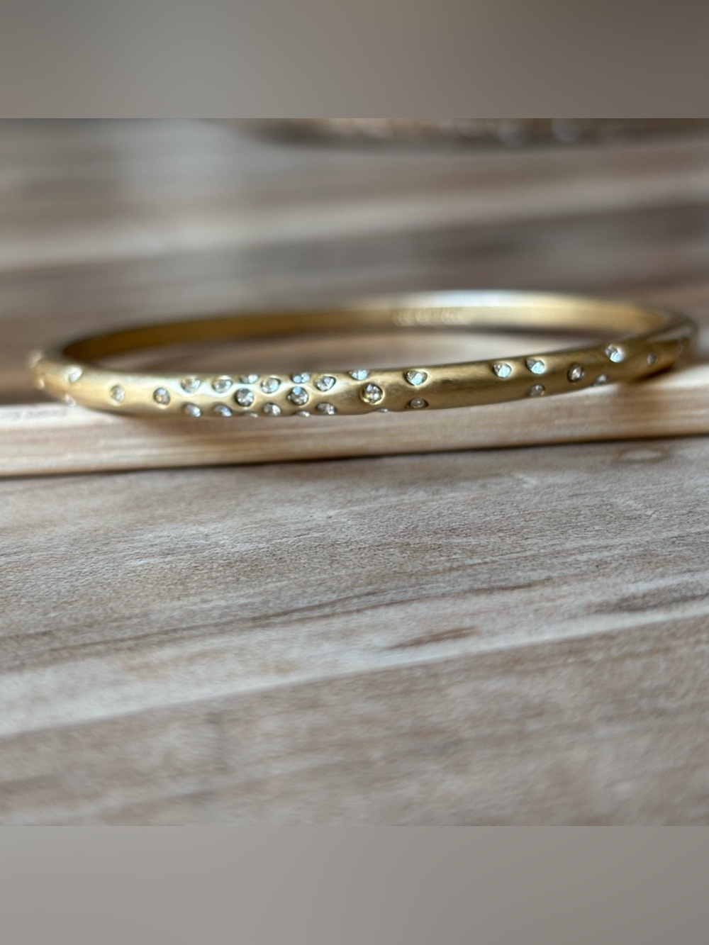 Lia Sophia Gold-Tone Crystal Accent Bangle Set - Picture 6 of 6